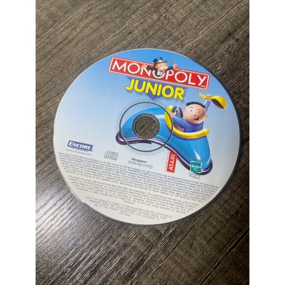 MONOPOLY JUNIOR JR PC GAME HASBRO Windows kids board game CD-ROM 2003 - Picture 1 of 6